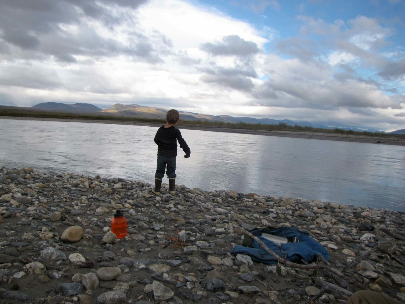 Kids enjoying the Noatak River