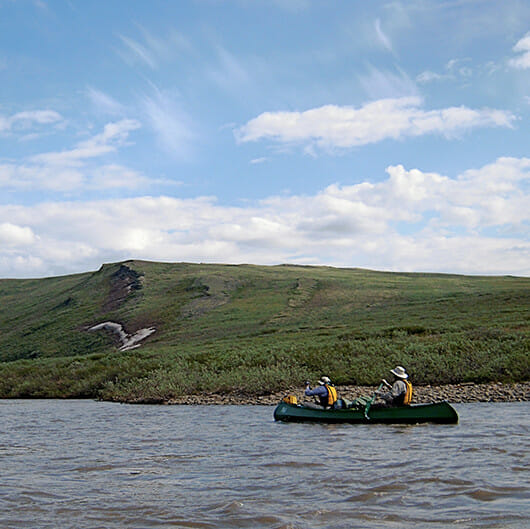 Canoeing with Caribou in arctic Alaska