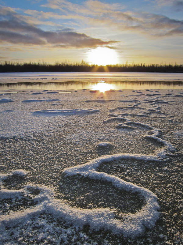 freezing lake in Alaska