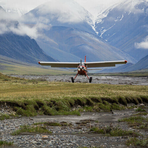 Airplane in the Arctic Refuge Alaska