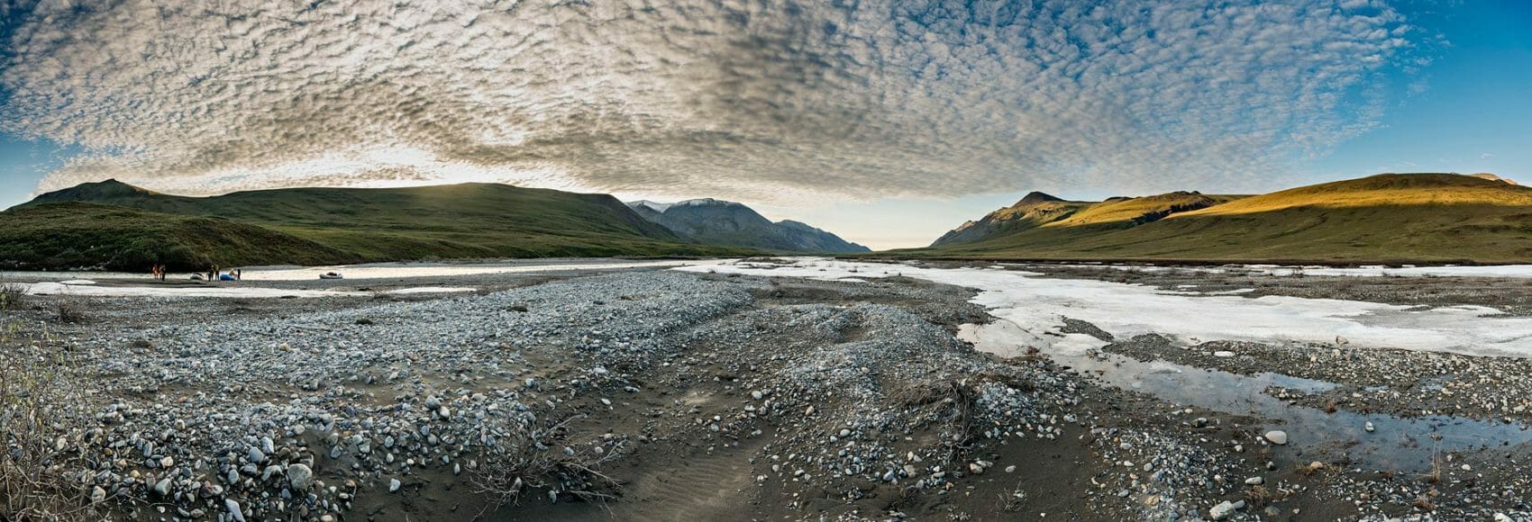Panorama of the front range of the brooks range in the arctic refuge. Chris Miller photo