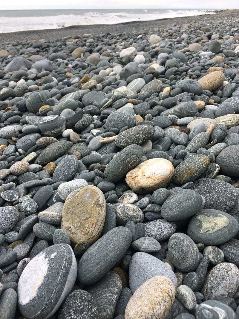 Colorful rocks on Glacier Bay's Pacific Coast