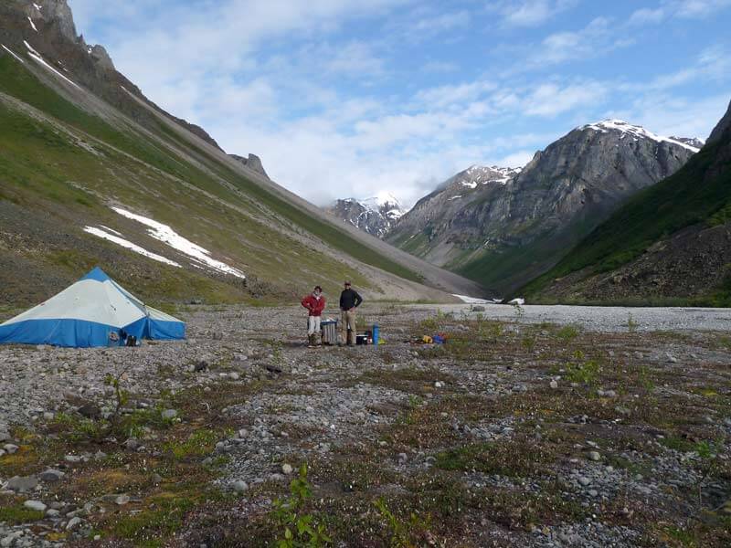 Camping in the Wrangell Mountains