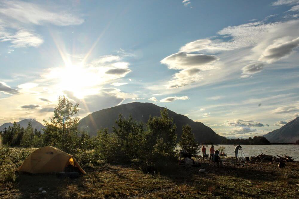 Camping on the Tatshenshini River B.C.