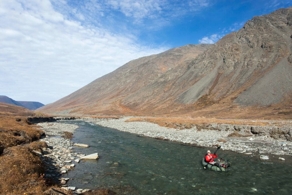 Packrafting in Gates of the Arctic. Ken Tape Photo