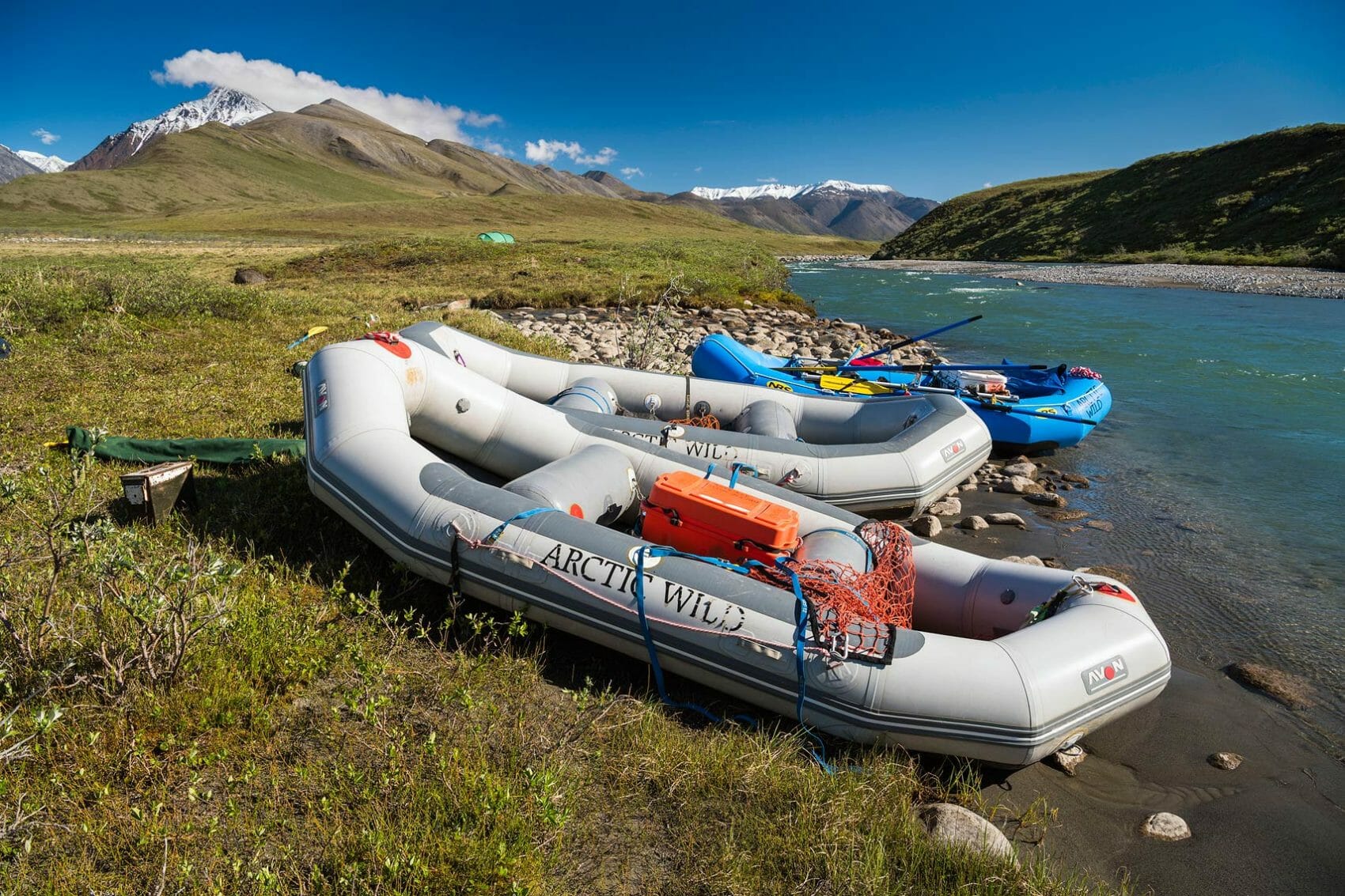 rafts on the river in the Arctic Refuge Alaska_Chris Miller Photo