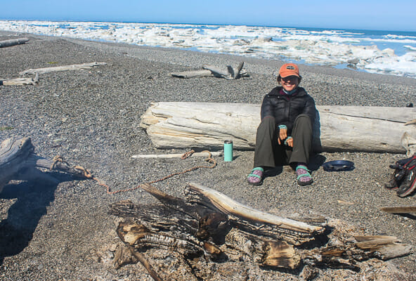 Campfire on the Arctic Coast Alaska