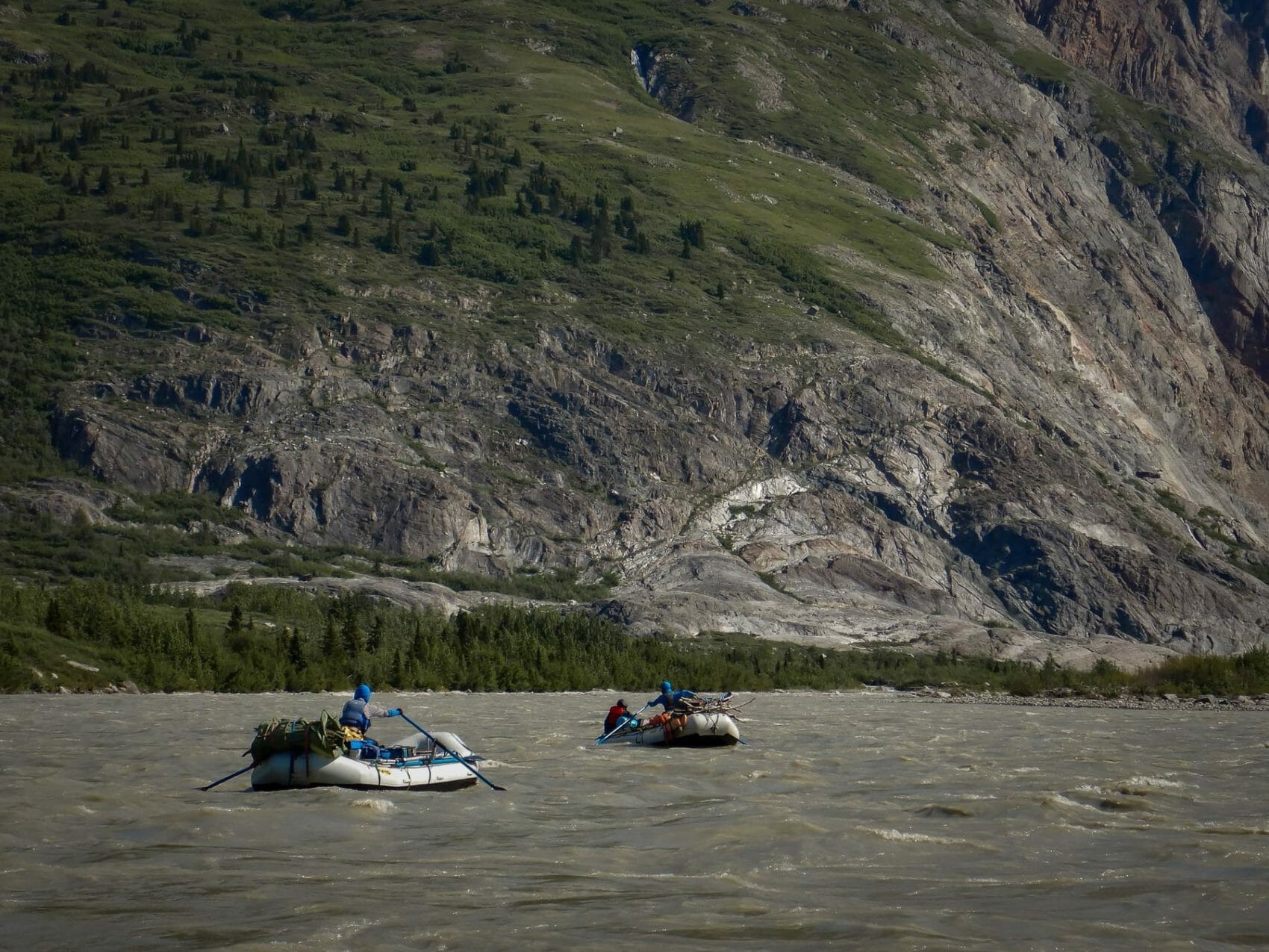rafting the Alsek River in the Yukon Territory with Arctic Wild