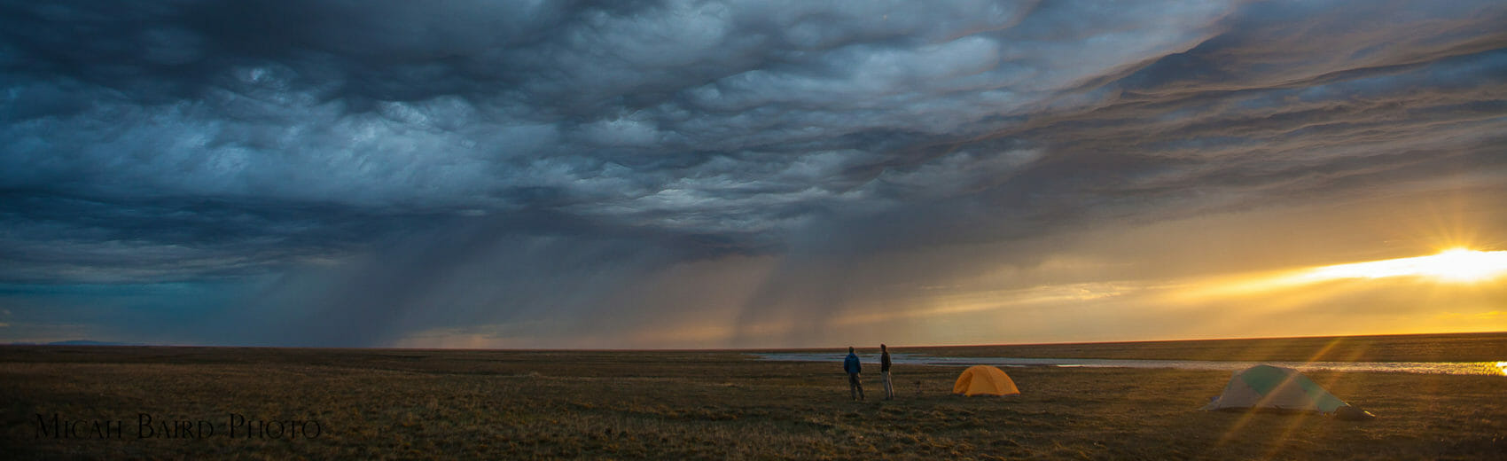 camping on the coastal plain of the arctic refuge with a storm