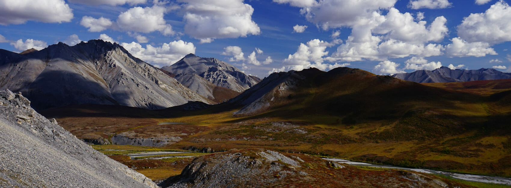 scenic photo of the upper Kongakut river in the Arctic Refuge of Alaska