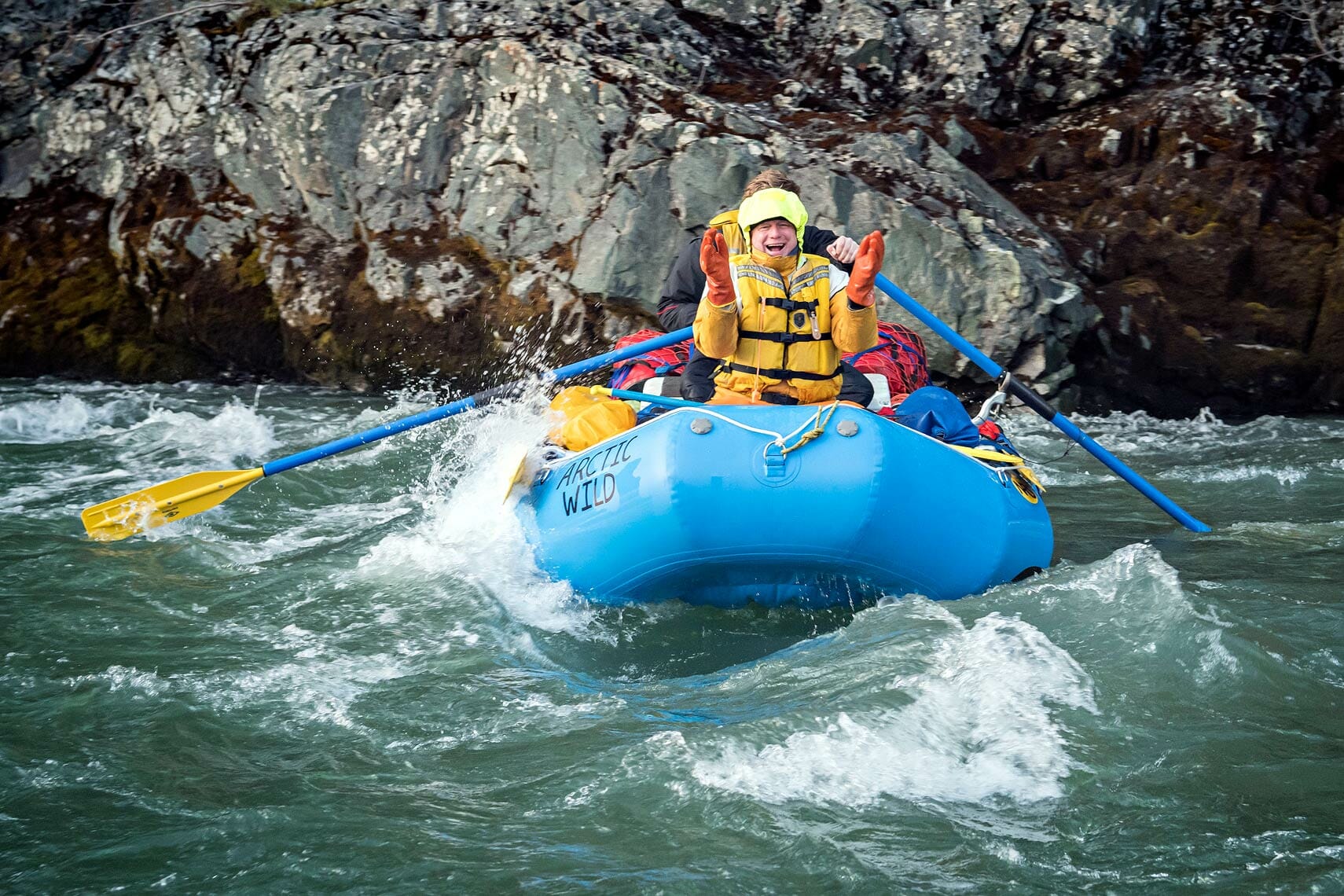 whitewater rafters in the arctic