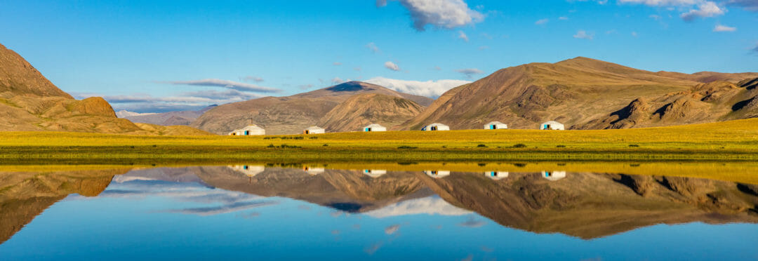mongolian ger camp altai mountains
