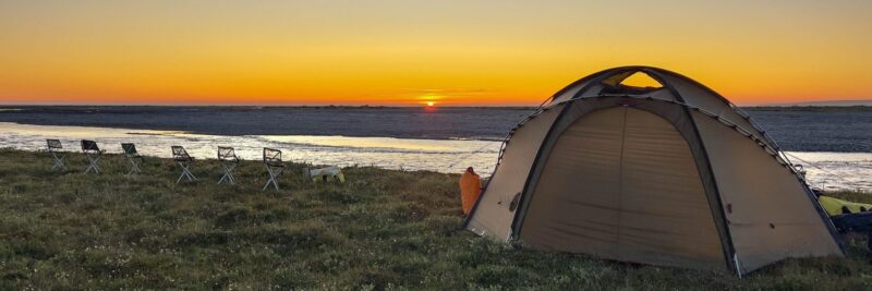 Camping on the Firth River in the Arctic